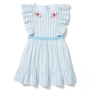 Janie and Jack EMBROIDERED FLOWER
STRIPE DRESS 4T